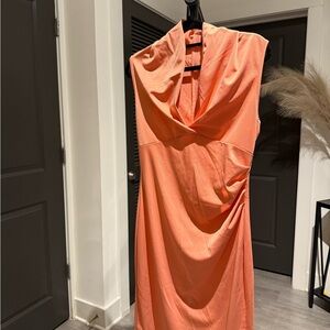 Pink Crossed Fold Dress